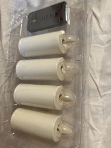 Set of 4 Luminara Flameless LED Candles Moving Flame Ivory with timer - Picture 1 of 3