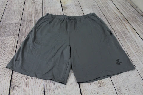 Nike Dri-Fit WSU Washington State Cougars Grey Logo Athletic Shorts Men's Large Cover