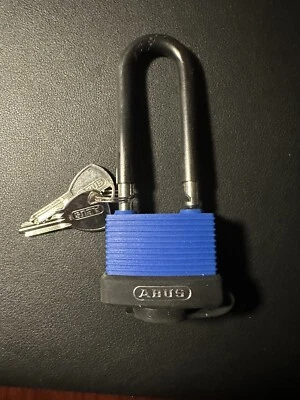 Abus 70Ib/45Hb63 Padlock, Keyed Different, Long Shackle, Rectangular Brass - Image 1 of 2
