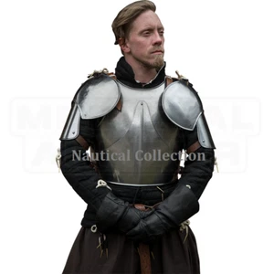 Costume medievale spalla pettorale armatura corazza acciaio larp rievocazione - Foto 1 di 4