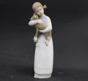 Vintage Lladro Figurine Girl With Lamb. Lladro 1010 - Picture 1 of 4