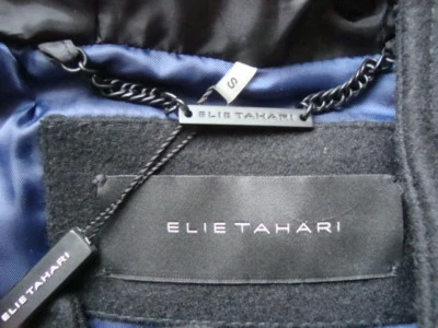 NUEVO CON ETIQUETAS ELIE TAHARI Abrigo de guisante con capucha largo para hombre talla S Foto 1 de 4