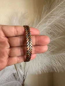 Brazalete magnético de cobre tricolor 6 máx. imanes de tierras raras alivio del dolor RX - Imagen 1 de 7