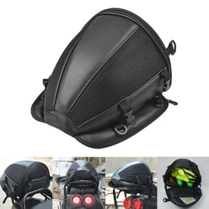 Motorcycle Tail Bag Backpack Waterproof Motorbike Rear Seat Storage Helmet Bag - Picture 1 of 8