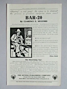Hopalong Cassidy "Bar-20" Clarence Mulford PRINT AD - 1907 - Bild 1 von 1