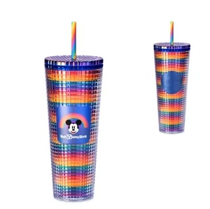 New Walt Disney World Exclusive Starbucks Pride 24 oz Cold Beverage Tumbler 2024 - Picture 1 of 4