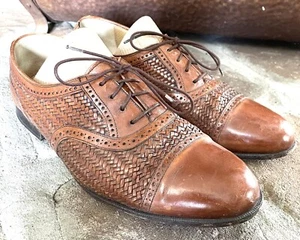 Herren Mezlan "Martinique" Cancun Oxford Leder Schuhe gewebt Größe 9 #228 - Bild 1 von 22