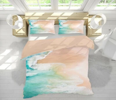 Fundas de almohada para cama 3D Ocean Beach ZHUB203 funda nórdica edredón Queen King Zoe Foto 1 de 4