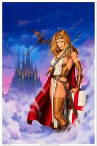 Lady Pendragon Poster – Dorian Cleavenger Fantasy Art (1998 Comic Cover) - Picture 1 of 14