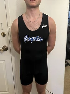 asics singlet men team high school spandex size medium Track and field Unisuit - Picture 1 of 2