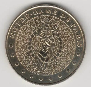 A 2000 TOKEN MEDAILLE SOUVENIR MDP -- 75 004 N°5 NOTRE-DAME DE PARIS LA VIERGE - Picture 1 of 2