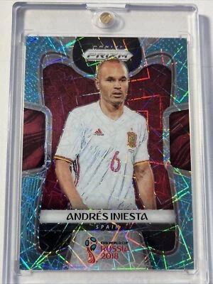 Prizm World Cup 2018 🔥 Andres Iniesta 🔥 Spain Light Blue Lazer 24/125 - Image 1 of 4