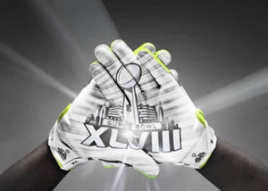 Nike Vapor Shield Super Bowl XLVIII Receiver Gloves -NEW - Denver Broncos 48 NFL - Picture 1 of 5