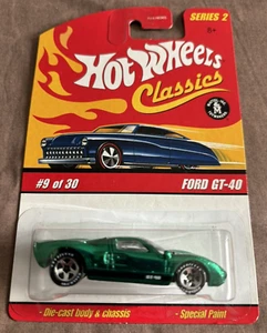 Hot Wheels Classics Ford GT-40 #9/30 Series 2 Green 2006 Mattel Diecast 1/64 - Picture 1 of 4