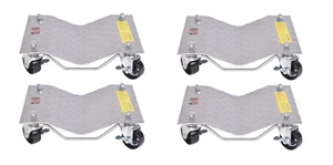 Auto Wheel Tire Skates Dolly Ball Bearings Car Repair Moving Diamond Rated 4pcs - Picture 1 of 8
