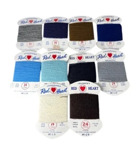 Vintage Cynthia Chadwicks Dawn Red Heart Mending Darning Wool Lot Of 10 USA - Picture 1 of 6