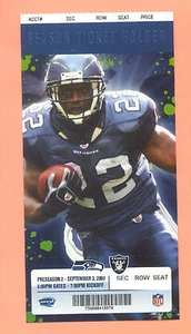 Oakland Raiders @ Seattle Seahawks 2009 Ticket Stub Julius Jones Foto C - Bild 1 von 1
