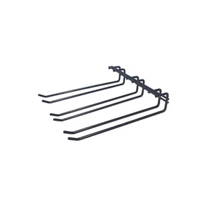 6x Glass Hanging Rack Black 270x220mm Triple Row Wine Glasses Storage Holder Bar - Picture 1 of 1
