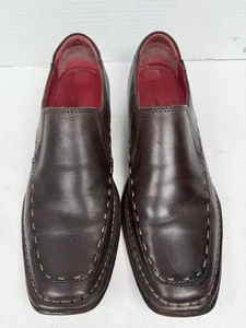 PIERRE CARDIN Brown Leather Oxfords Size 42 - Picture 1 of 20