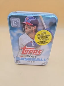 topps 2021 baseball series 1 metal tin new factory sealed bryce harper walmart  - Bild 1 von 6
