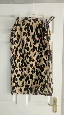 Women Leopard Print Wrap Skirt - Image 1 of 2