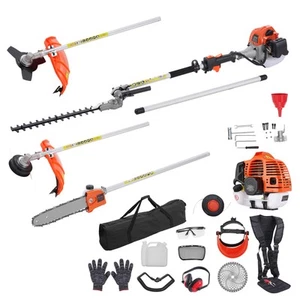 6-in-1 Multi-Functional Trimming Tools Gas Hedge Trimmer 52CC Weed Eater - Picture 1 of 12