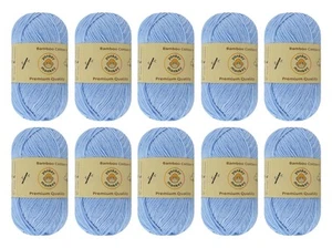 10-Pack of 500 Grams Yarn - 70% Rayon derived from Bamboo, 30% Cotton - Impor... - Picture 1 of 9