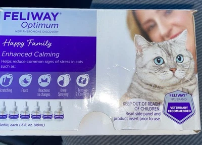Box of 6 FELIWAY Optimum, Enhanced Calming Pheromone 30-day Refill EXP 09/25 - Image 1 of 2