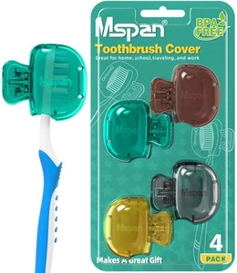 Toothbrush Protector Travel Cover: Brush Head Cap Cute Clip Case Bulk Guard -... - Picture 1 of 6
