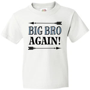 Inktastic Big Bro Again Announcement Boys Youth T-Shirt Siblings Childs Clothing - Picture 1 of 4