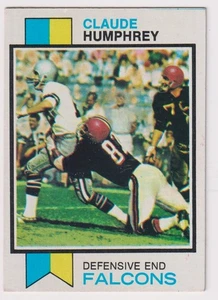 1973 Topps NFL #200 Claude Humphrey Falcons ROY HOF - Picture 1 of 2