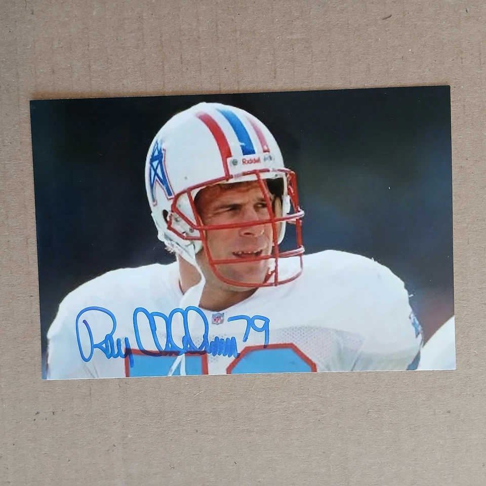 Foto autografiada de Ray Childress 4x6 NFL HOF Houston Oilers  Foto 1 de 1