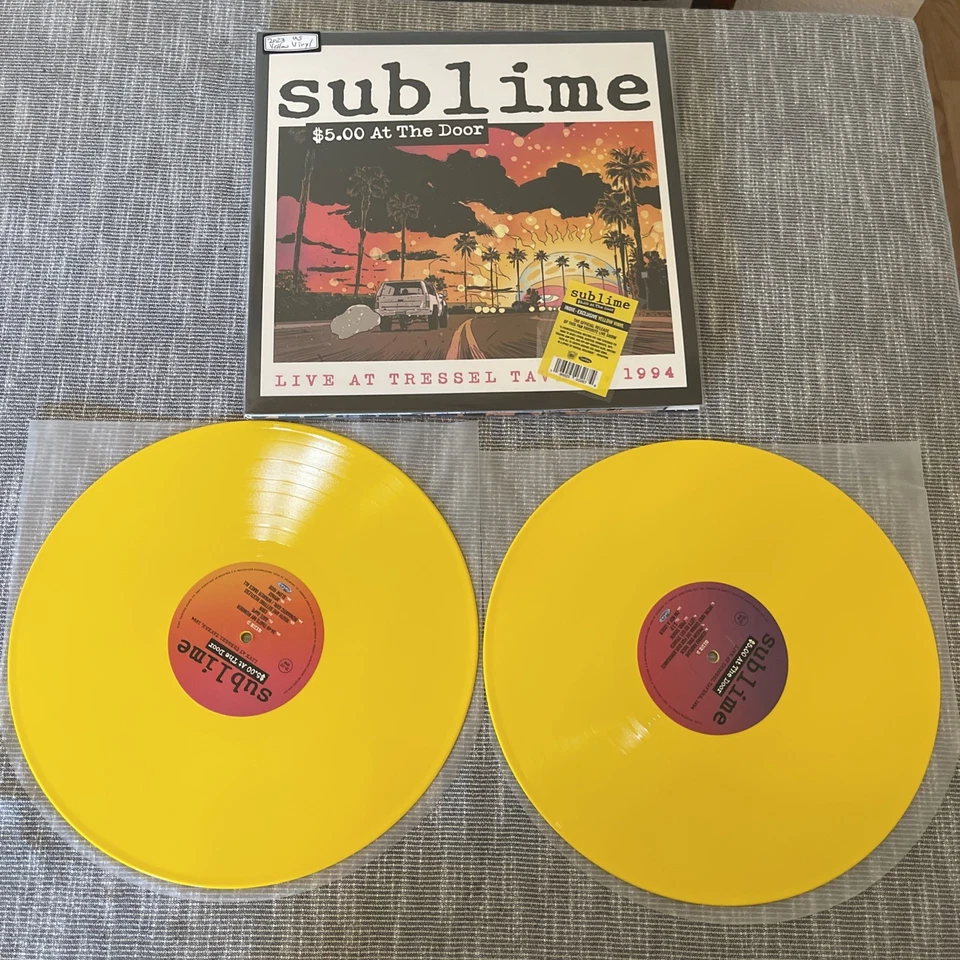2023 Sublime $5 At The Door 2xLP Limited Edition Yellow Vinyl - Image 1 of 1
