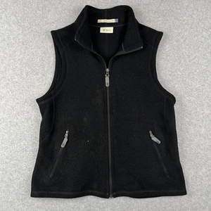 Ibex Merino Wool Vest Full Zip Hiking Large Womens Black Jacket Outdoors - Picture 1 of 7