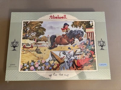 Gibsons, 1000 piece Jigsaw Puzzle, Thelwell, Up For The Cup. Norman Thelwell New - Image 1 of 4