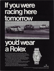 1969 Rolex Model 1005 Watch Ford GT40 Porsche 910 Race Car Vintage Print Ad - Picture 1 of 3