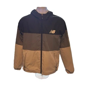 New Balance Full Zip Pullover Jacket Hood Adult Small Color Block Running Gray - Picture 1 of 23