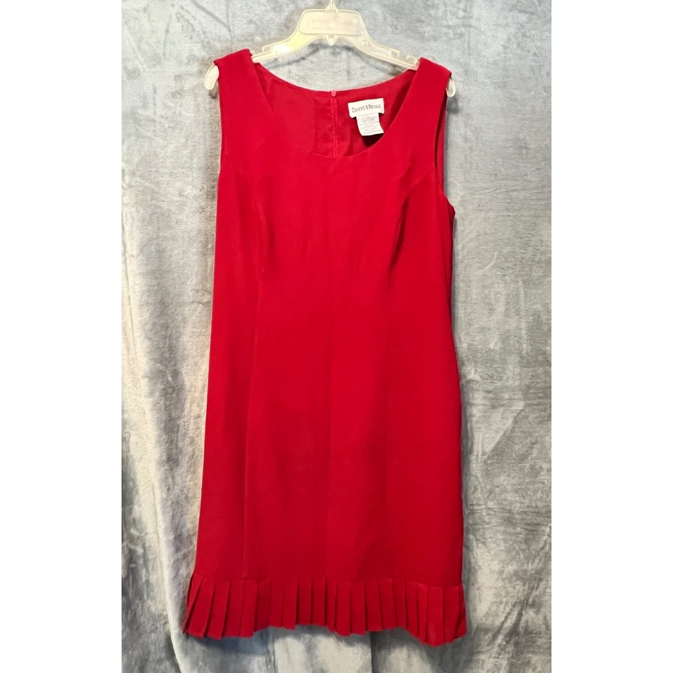 Vestido Danny Nicole Rojo Sin Mangas Dobladillo Plisado Fiesta Cóctel Carrera Mujeres 18 Foto 1 de 4