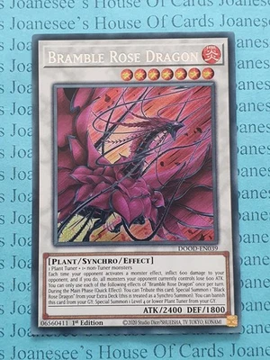 DOOD-EN039 Bramble Rose Dragon Secret Rare Yu-Gi-Oh Card 1st Edition New - Image 1 of 3