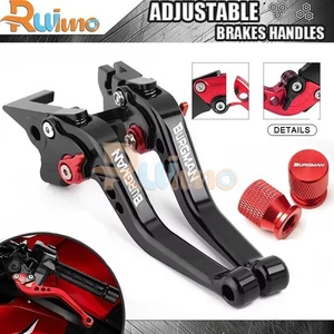 CNC Adjustable Short Brake Clutch Levers For Suzuki BURGMAN 650 2003-2018 - Picture 1 of 15