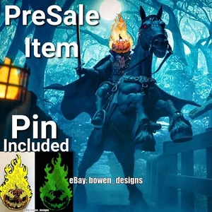 4 Cavalieri Figura Oscura Cavallo Senza Testa Deluxe Halloween Figura Mitiche Legioni - Foto 1 di 8