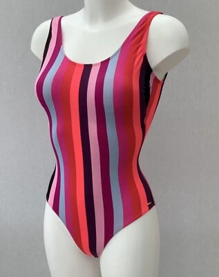 NEW F&F Multi Stripe Swimsuit UK 8 - Image 1 of 3
