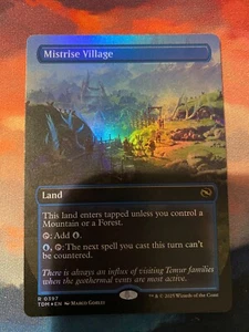 MTG Tarkir Dragonstorm Mistrise Village Foil senza bordi - Foto 1 di 1