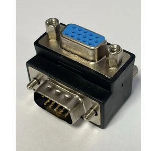 Connettore monitor adattatore angolo retto SVGA VGA 15 pin maschio a femmina M/F 90° - Foto 1 di 6