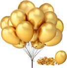 FECEDY 100pcs/pack 12" Gold Shiny Balloons for Party Decoration 12 inches
