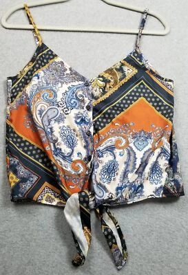 Camiseta sin mangas H&M Cami para mujer 4 cachemira sin mangas cuello en V lazo dobladillo abotonado delgado Foto 1 de 4