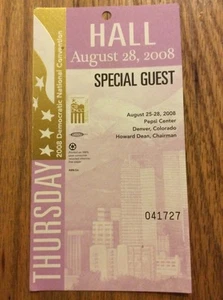 2008 Democratic National Convention SPECIAL GUEST HALL Credential Barack Obama - Bild 1 von 1