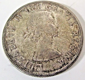 CANADA CANADIAN 1963 SILVER DOLLAR ELIZABETH II TWO TONE PATINA CIRCULATED - Picture 1 of 3