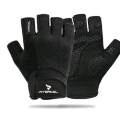 Luvas de treino masculinas e femininas, luvas de exercício - pretas tamanho grande - Imagem 1 de 4