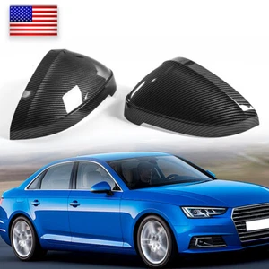 Para Audi A4 B9 S4 A5 S5 RS5 2016+ tapas de espejo estilo carbono con asistencia de carril - Imagen 1 de 10